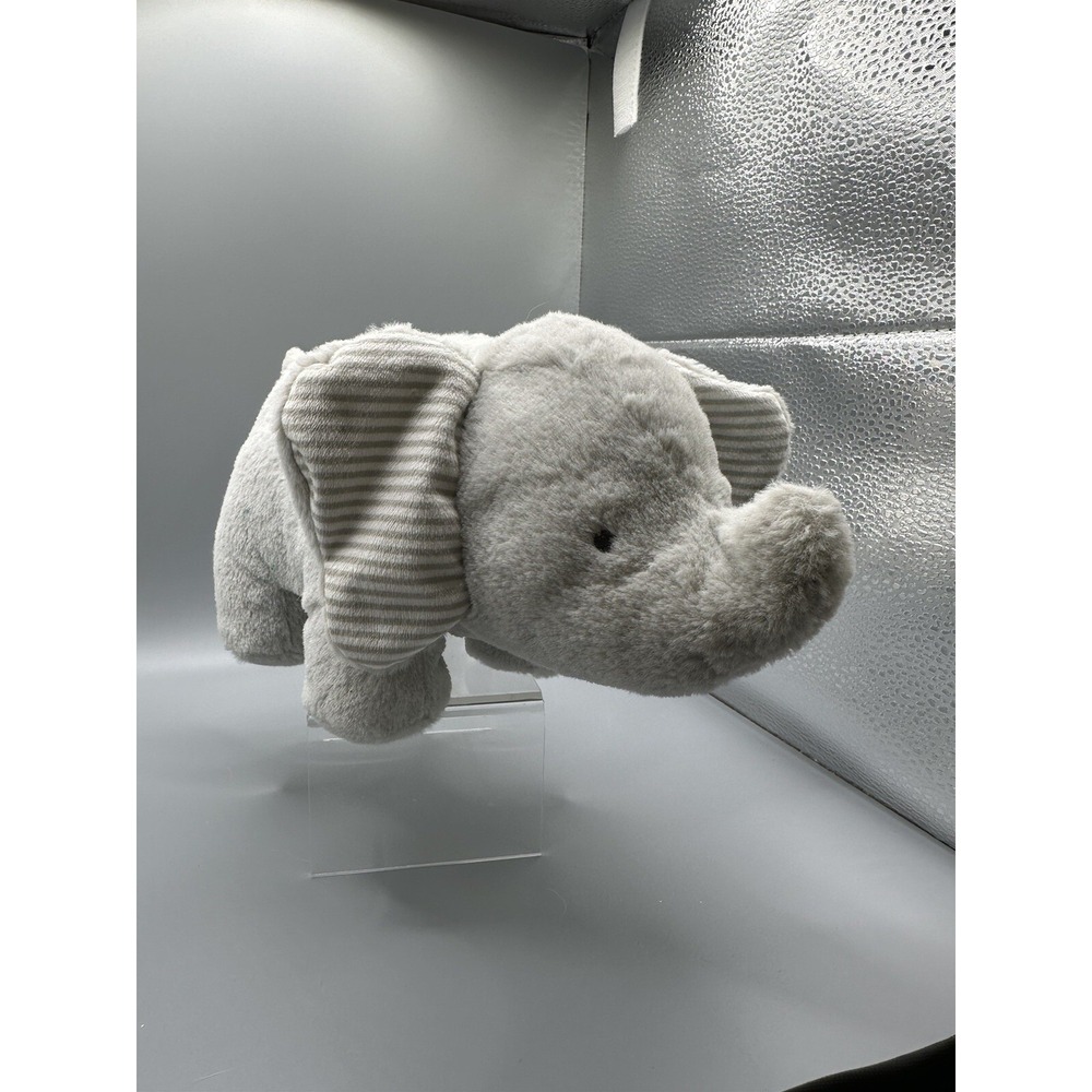 Carter's Elephant Musical Plush Wind Up Gray Stripe 9" Stuffed Animal Grey Works - Picture 2 of 16